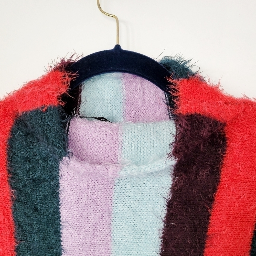 BLANKNYC Striped Mock Neck The Mad Hatter Sweater Size XS - Picture 6 of 11